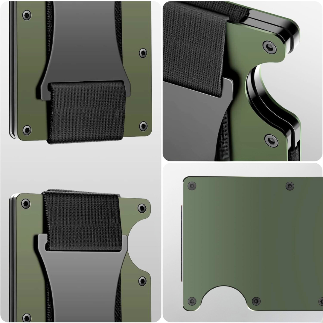 Slim Wallet aus Metall mit RFID Schutz, platzsparend, robust